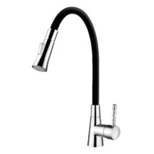 Смеситель для кухни с гибким изливом Kern 2027 chrome-black